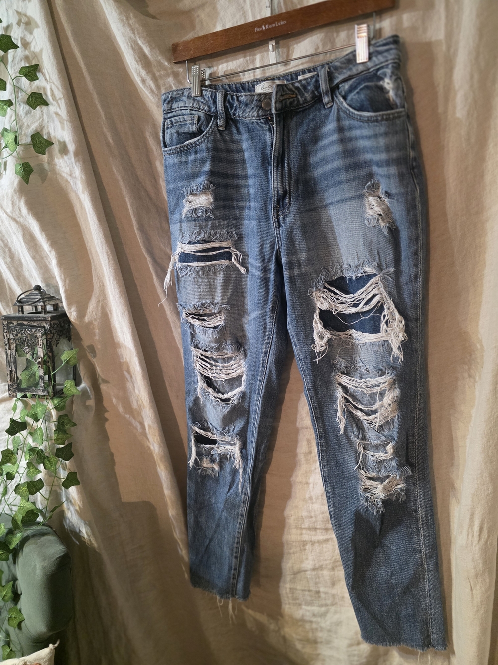 Women’s Distressed Blue Ripped Jeans